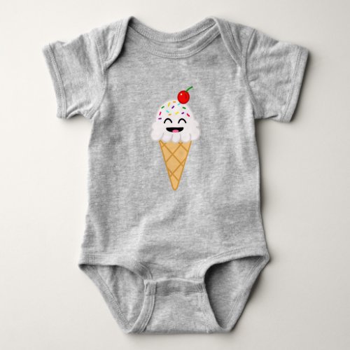 Ice Cream Cone Baby One_Piece Baby Bodysuit