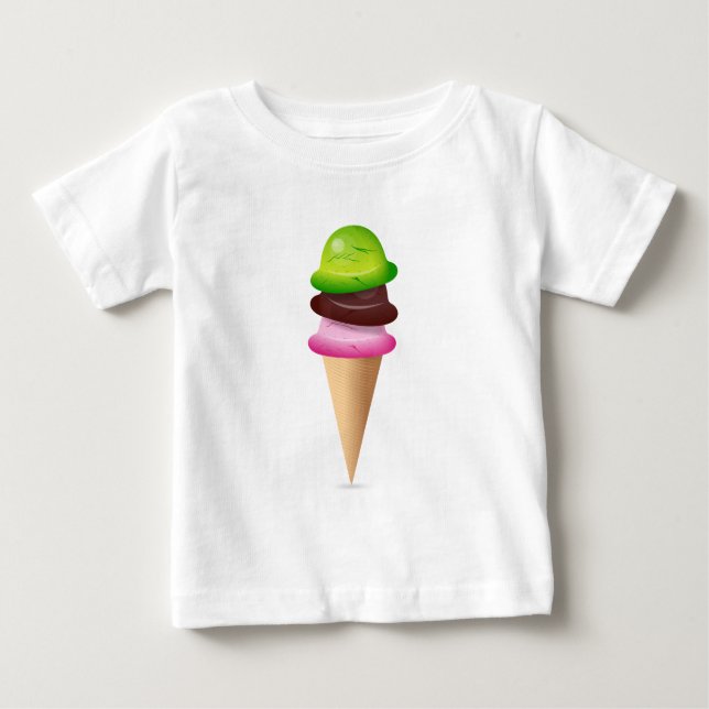 Ice Cream Cone Baby T-Shirt (Front)