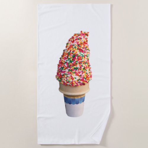 Ice Cream Cone Beach Towel