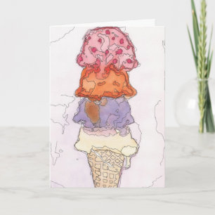 Ice Cream Cone Birthday Card