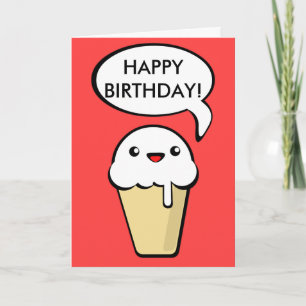 Ice Cream Cone Birthday Card