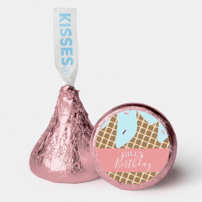 Ice Cream Cone Birthday Party  Pink Hershey®'s Kisses® (Front)
