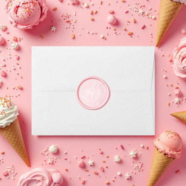 Ice Cream Cone Bridal Shower Wax Seal Sticker (Ice Cream Cone Bridal Shower Wax Seal Sticker)