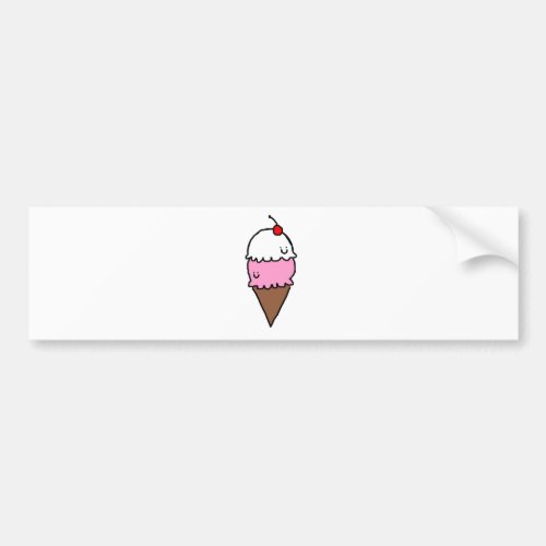 Ice Cream Cone Bumper Sticker