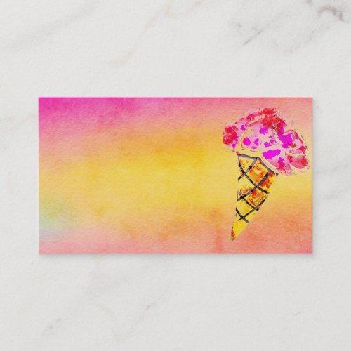 Ice Cream Cone Business Card