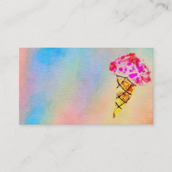 Ice Cream Cone Business Card by monstervox at Zazzle