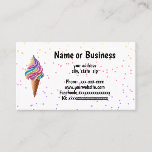 Ice Cream cone Business Card