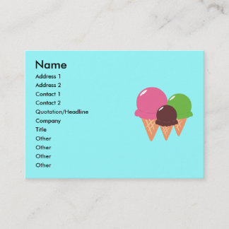 Ice Cream Cone Business Cards