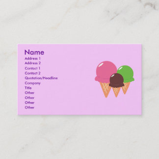 Ice Cream Cone Business Cards