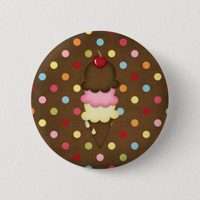 ice cream cone button (Front)