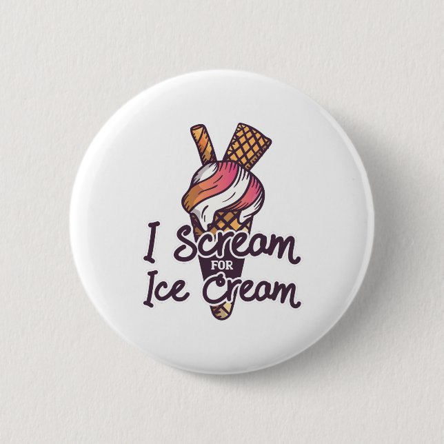 Ice Cream Cone Button (Front)