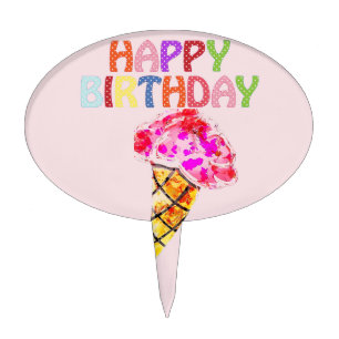 Ice Cream Cone Cake Topper