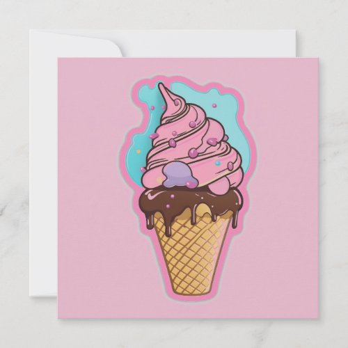 Ice cream cone card