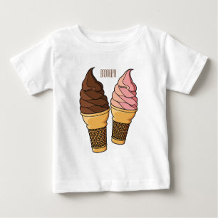 Ice cream cone cartoon illustration baby T-Shirt