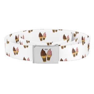 Ice cream cone cartoon illustration belt