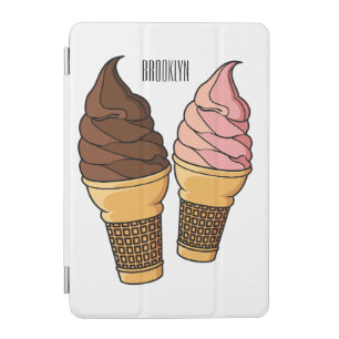 Ice cream cone cartoon illustration iPad mini cover