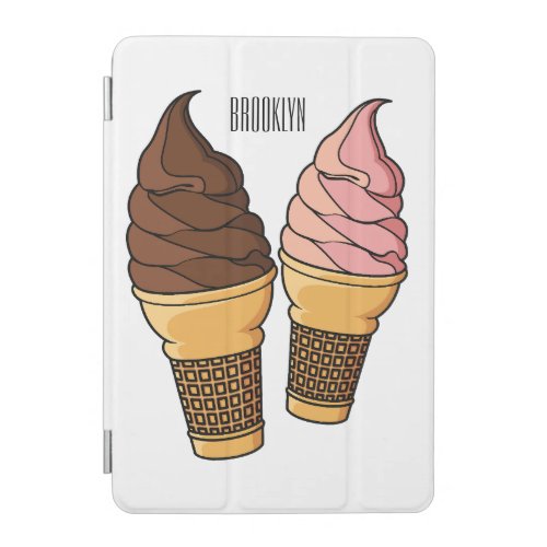 Ice cream cone cartoon illustration  iPad mini cover