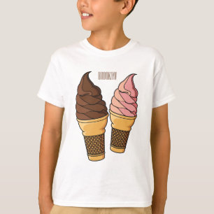 Ice cream cone cartoon illustration T-Shirt