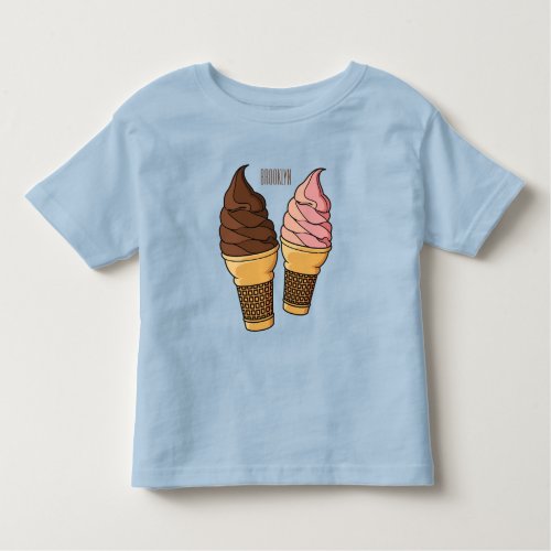 Ice cream cone cartoon illustration  toddler t_shirt