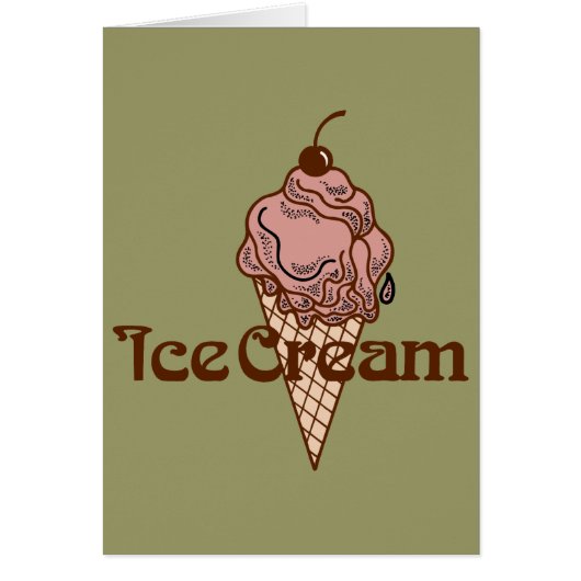 Ice Cream Cone - Cherry On Top Cards (Front)