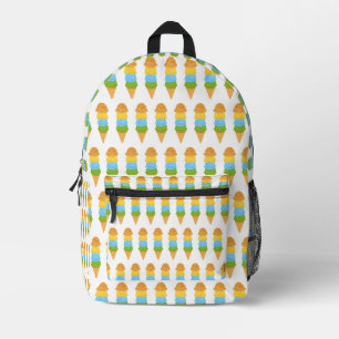 ice cream cone colorfull printed backpack