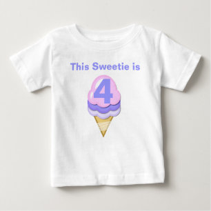 Ice Cream Cone Customizable Birthday T-shirt
