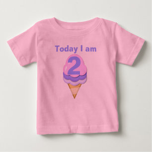 Ice Cream Cone Customizable Birthday T-shirt