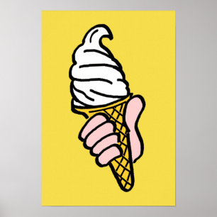 Ice Cream Cone Design Poster