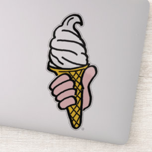 Ice cream cone design sticker