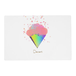 Ice Cream Cone Dessert Placemat