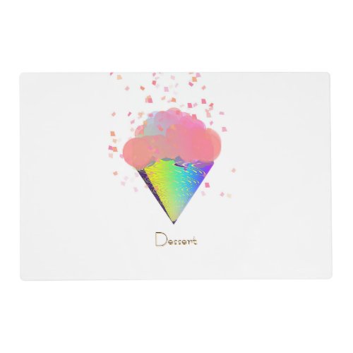Ice Cream Cone Dessert Placemat