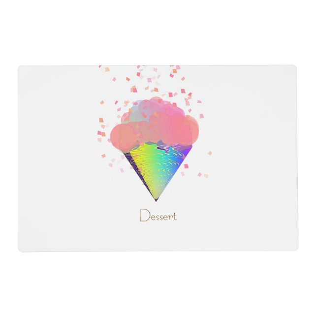 Ice Cream Cone Dessert Placemat (Front)