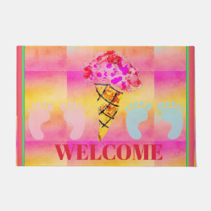 Ice Cream Cone Door Mat