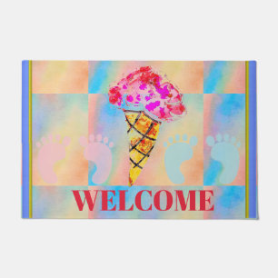 Ice Cream Cone Door Mat