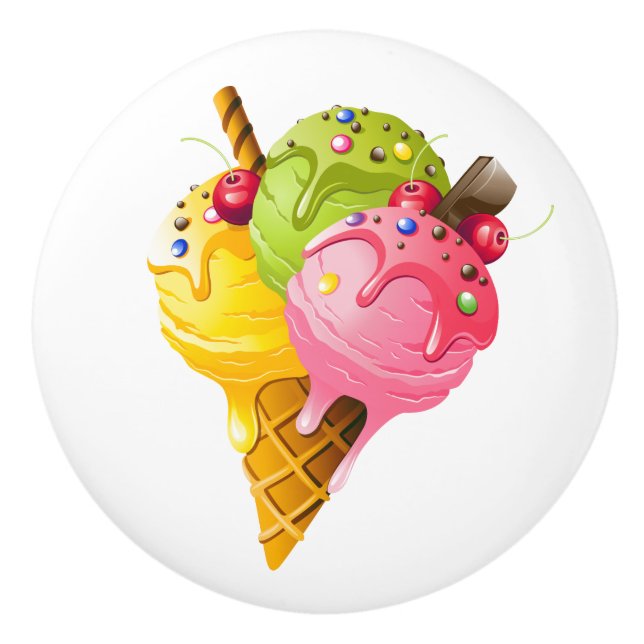 Ice Cream Cone Drawer Knob (Front)