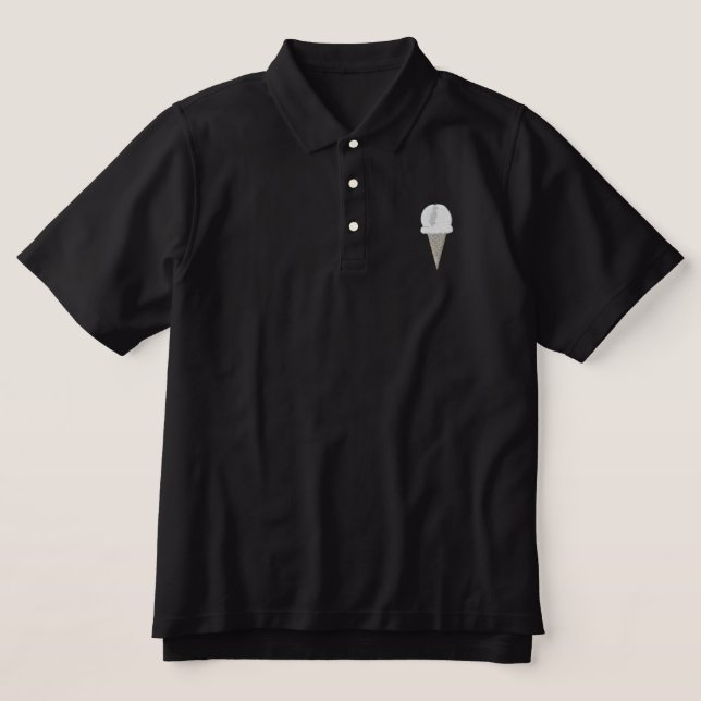 Ice-cream Cone Embroidered Polo Shirt (Design Front)