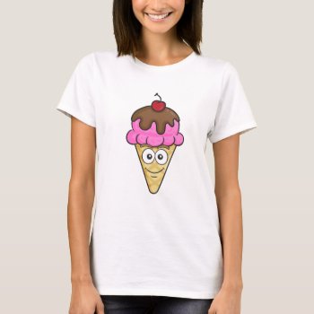 Ice Cream Cone Emoji T-shirt by EmojiClothing at Zazzle