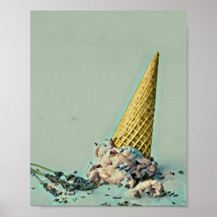 Ice cream cone for ice cream lover poster