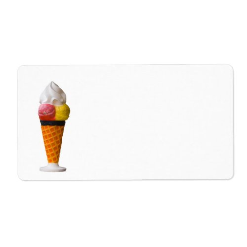 ice cream cone fun label