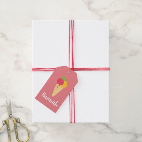 Ice Cream Cone Gift Tags