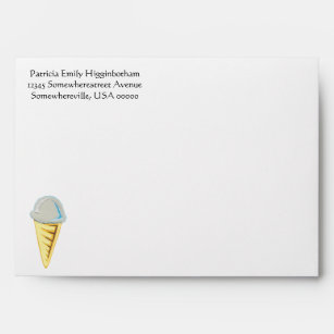 Ice Cream Cone Greeting Card Envelope