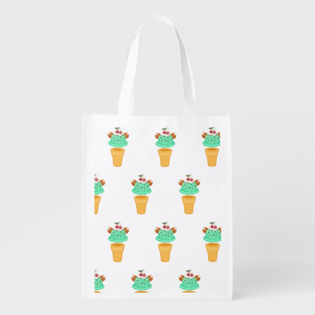ice cream cone grocery bag (Front)