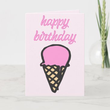 Ice Cream Cone - Happy Birthday