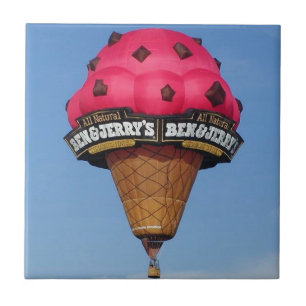 Ice Cream Cone Hot Air Balloon Tile