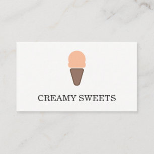 Ice Cream Cone Icon Sherbet Business Card
