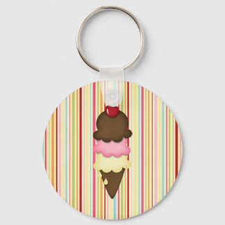 ice cream cone keychain