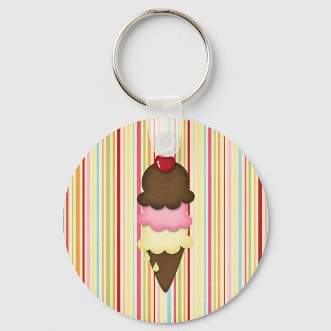 ice cream cone keychain (Front)