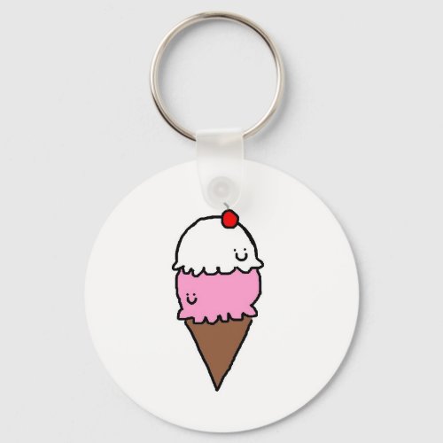 Ice Cream Cone Keychain