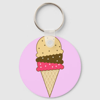 Ice Cream Cone Keychain