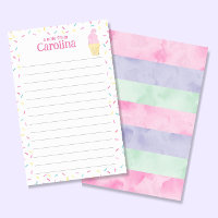Ice Cream Cone Kids Lined Letter Writing Paper